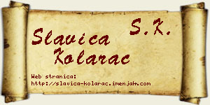 Slavica Kolarac vizit kartica